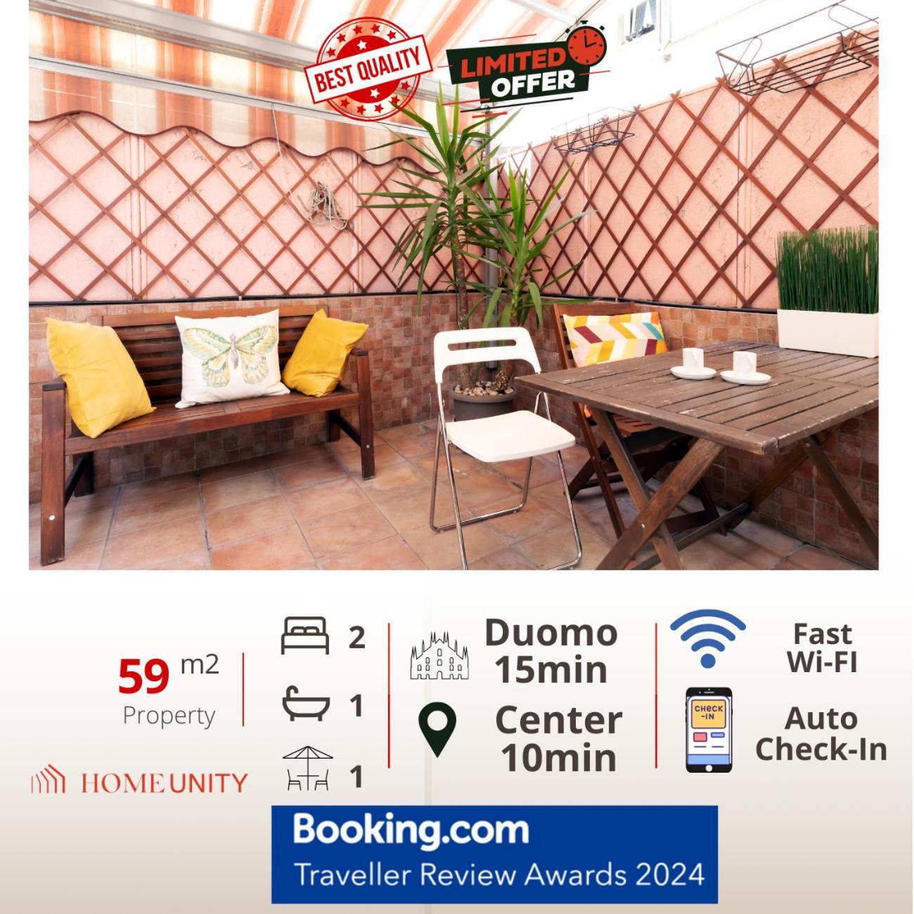 Terrace At 20 Minutes From Duomo - Homeunity Milano Dış mekan fotoğraf